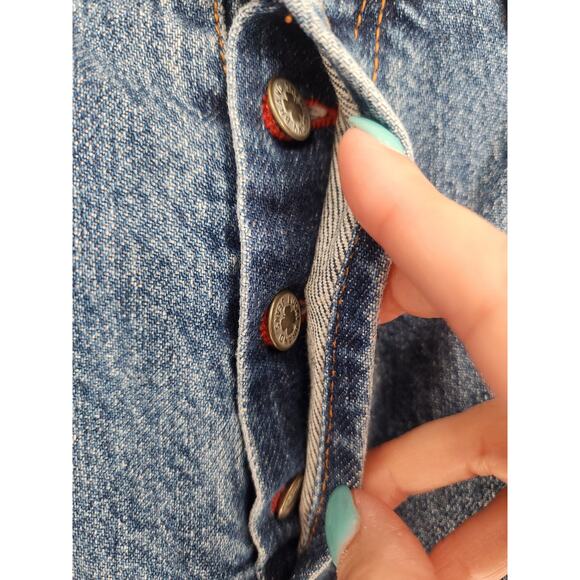 Vintage Lucky Brand Dungarees Lowrise Easy Fit Cuff Capri Jeans 14/32 USA - Picture 5 of 12